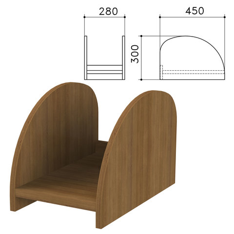 Подставка под системный блок Канц, цвет орех пирамидальный, ПК01.9