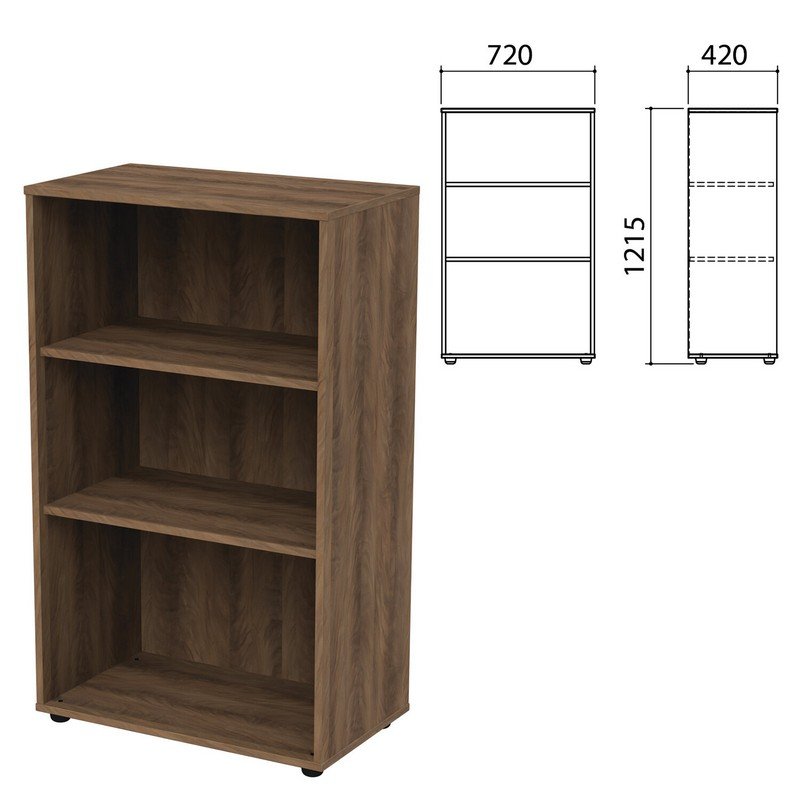 Шкаф (стеллаж) Приоритет , 720х420х1215 мм, 2 полки, лагос, К-933